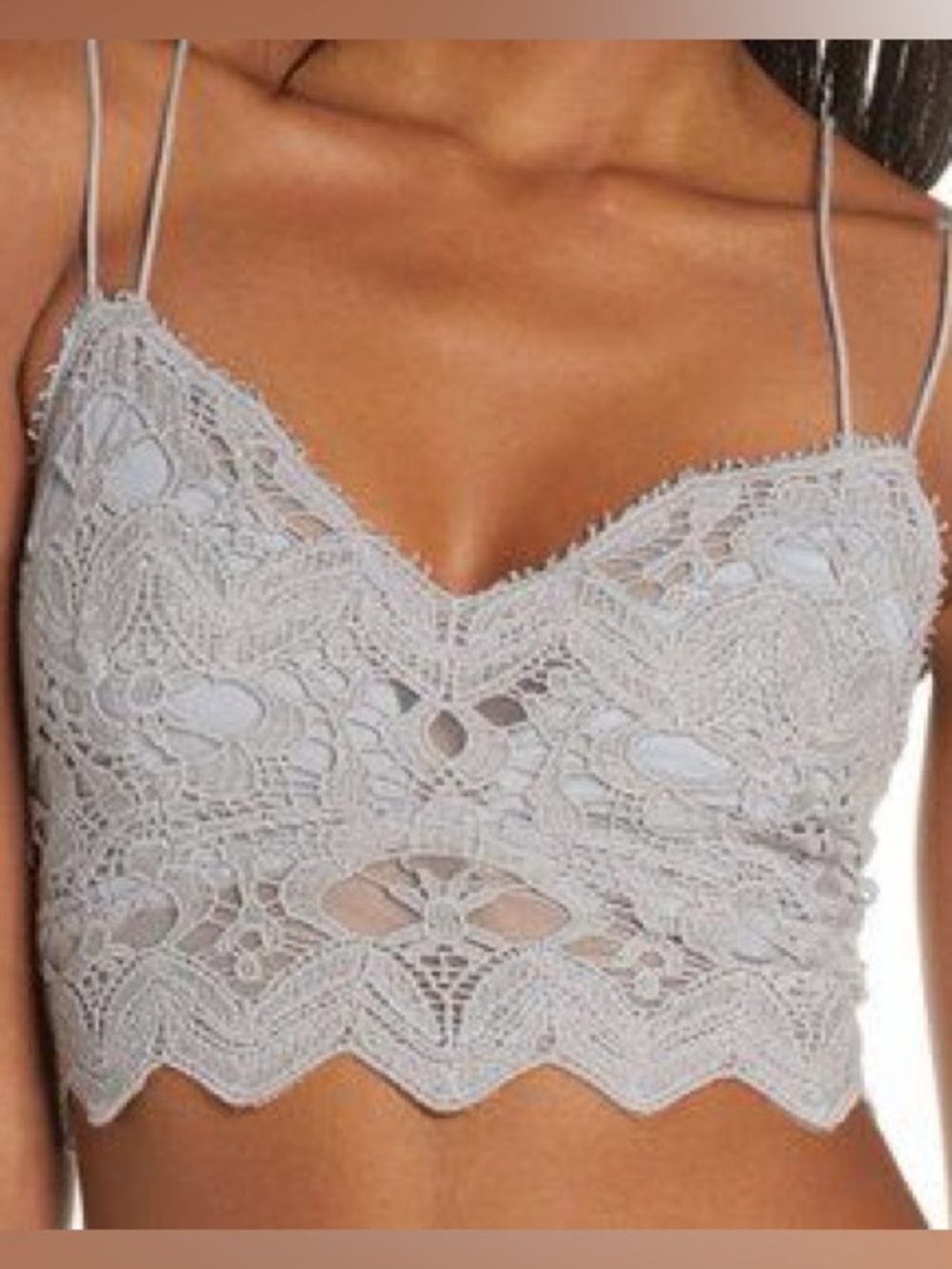 Free People Intimately Grey Ilektra Bralette Size Medium